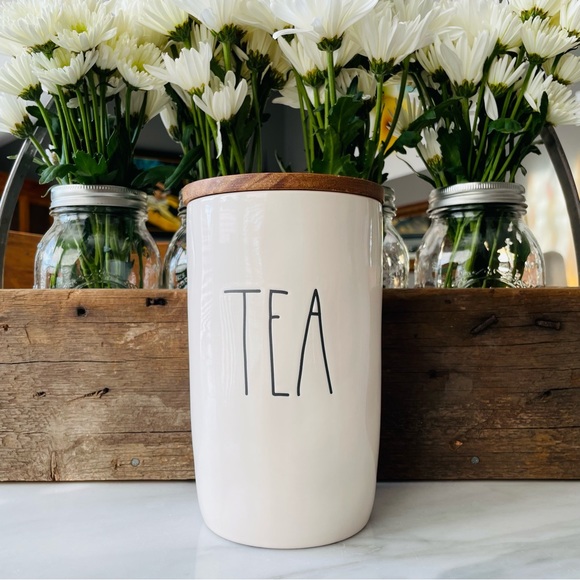 Rae Dunn Kitchen Rae Dunnnewtea Canistervintage White With Black
